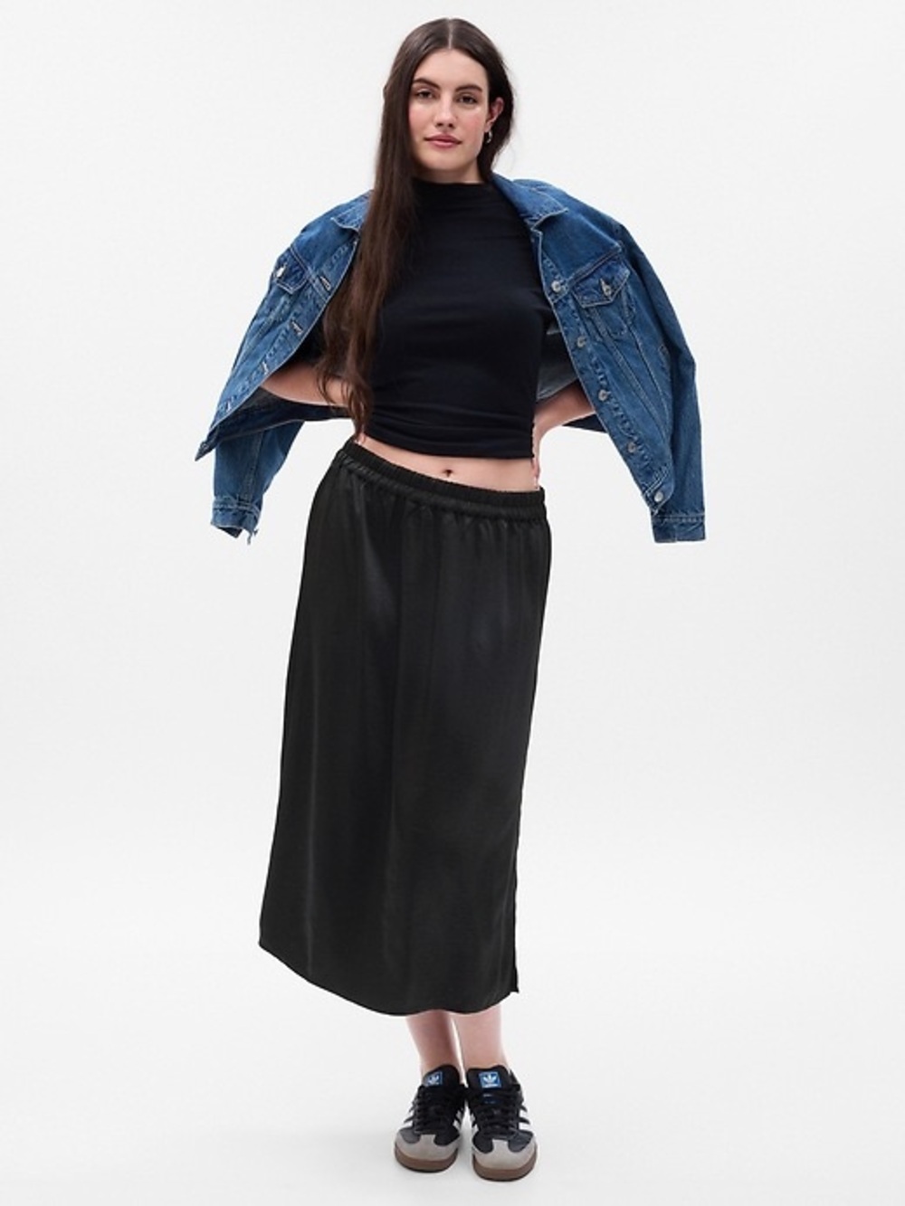 Gap Satin Midi Skirt